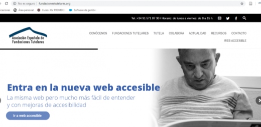 banner de la web aeft sobre su nueva web accesible