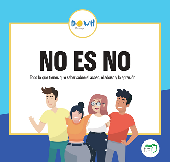 Portada de la guía NO ES NNO con un grupo de 4 jóvenes en el centro