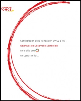 Portada del libro "Contribución de la Fundación ONCE a los ODS en 2020 en Lectura Fácil"