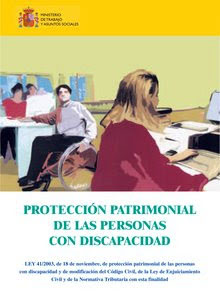 Portada del libro oficial sobre la Ley de protección patrimonial de las personas con discapacidad