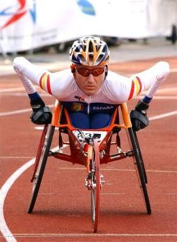 Modalidad de atletismo de velocidad en silla de ruedas