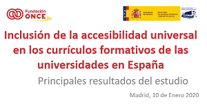 Portada del estudio Inclusión de la accesibilidad universal en las universidades