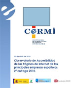 Portada del informe del Cermi sobre Accesibilidad en páginas web