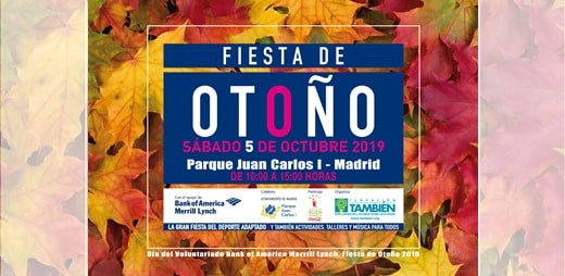 Cartel Fiesta de otoño del Deporte Adaptado