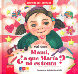 portada del cuento con corazón con la niña con síndrome de down