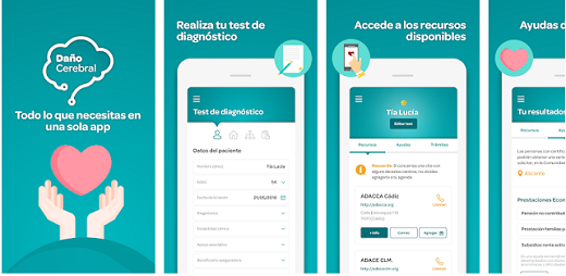 Pantallazo de la Daño Cerebral App en Play Store