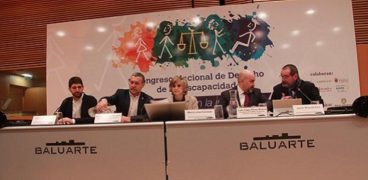 Momento de la apertura del ongreso Derecho y Discapacidad
