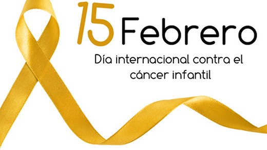 lazo dorado por el día internacional del cáncer infantil el 15 de febrero