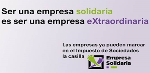 Imagen promocional de la X Solidaria en el Impuesto de Sociedades