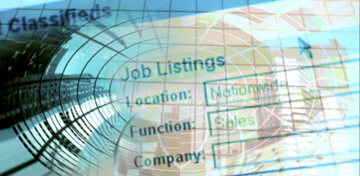 pantalla con palabras en inglés sobre listas de empleo, clases de inglés a personas con discapacidad