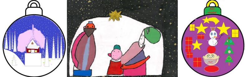 Tarjetas navideñas dibujadas por personas con síndrome de Down