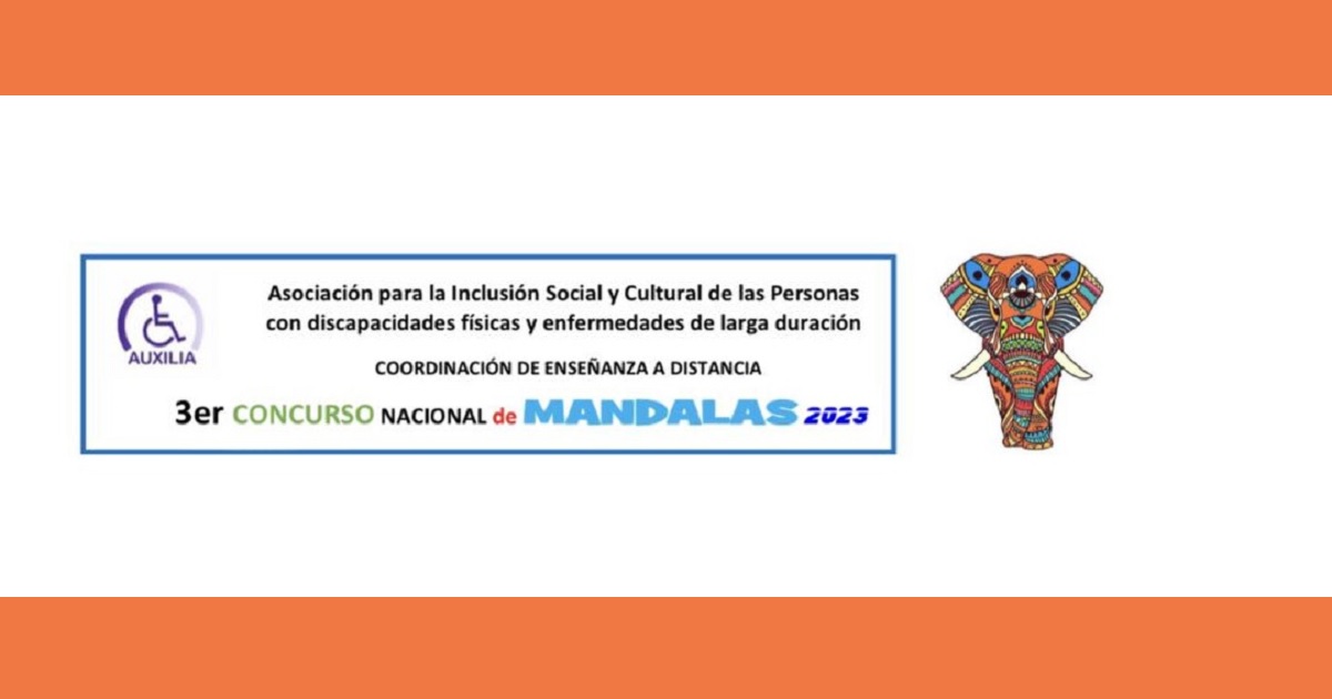 Banner del 3º Concurso Nacional de Mandalas 2023 de AUXILIA
