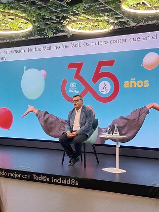 Momento de la intervención de José Luis Martínez Donoso (Fuente: Discapnet)
