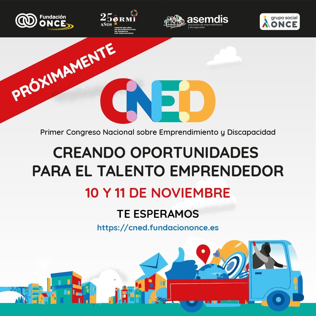 Cártel para el pemio para el emprendimiento y discapacidad
