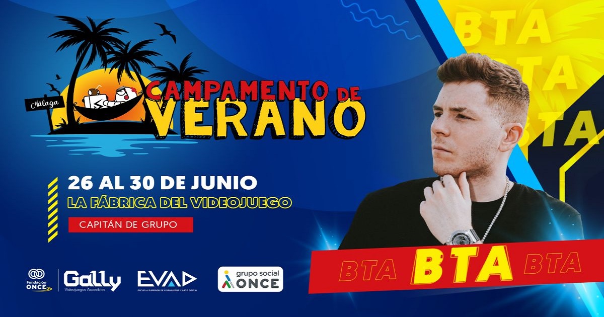 Cartel informativo del Campamento de Verano de Videojuegos Accesibles ‘Ga11y’ de Fundación ONCE