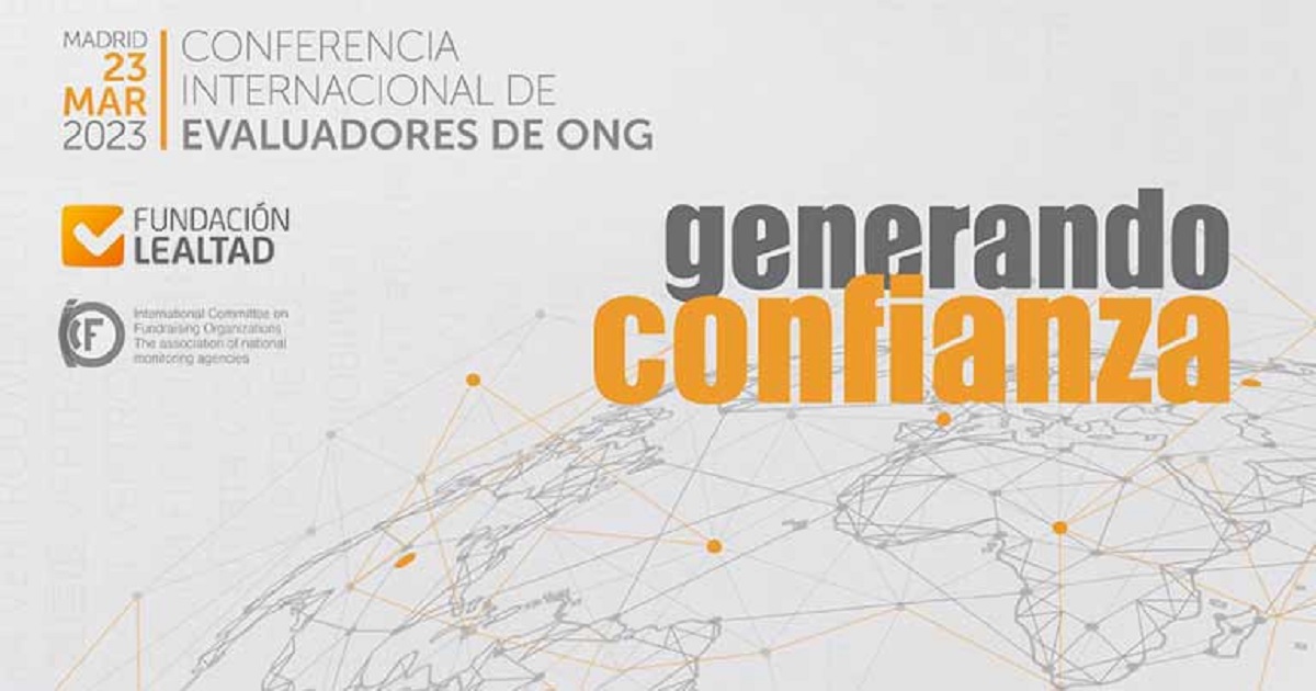 Banner de la Conferencia internacional para evaluadores de ONG de la Fundación Lealtad