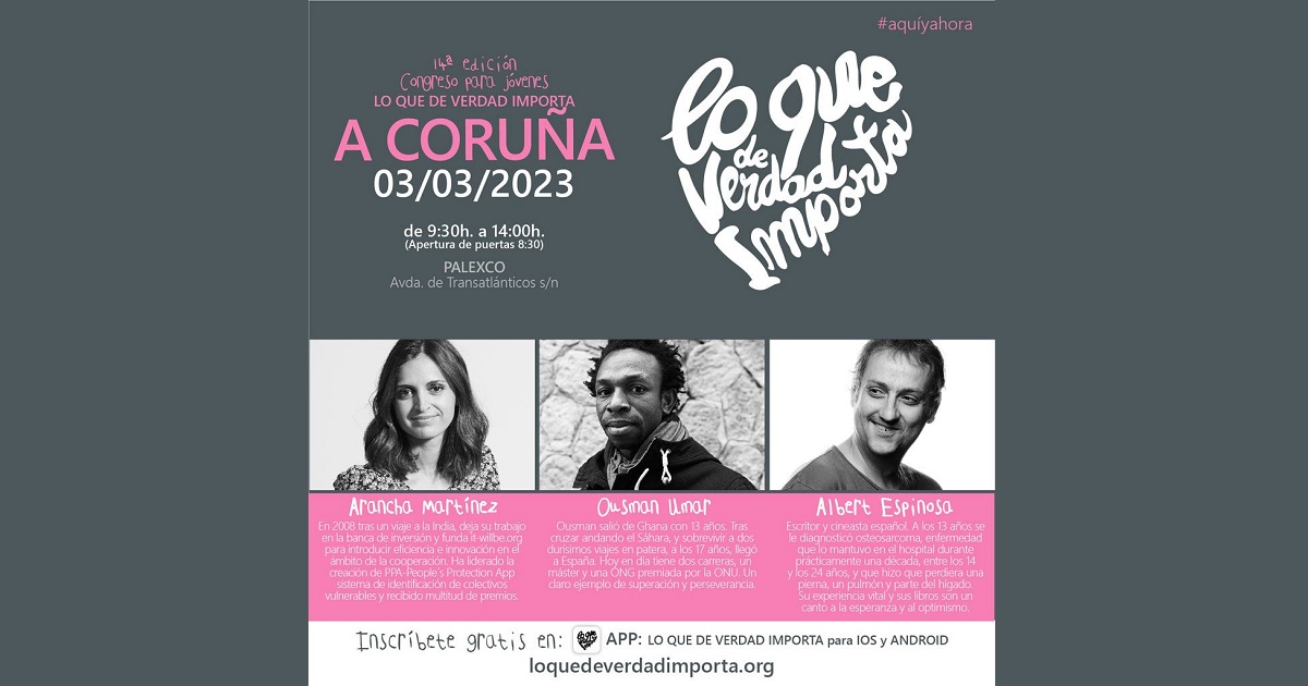 Cartel de la próxima edición del Congreso Lo Que De Verdad Importa (Fuente: Fundación Lo Que De Verdad Importa)