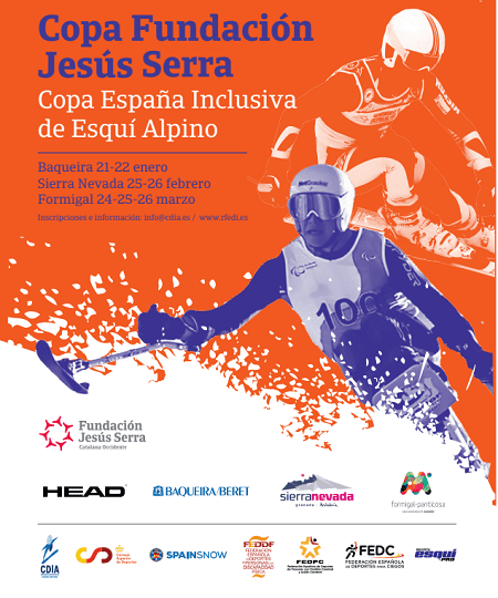 Cártel Copa España inclusiva esquí adaptado