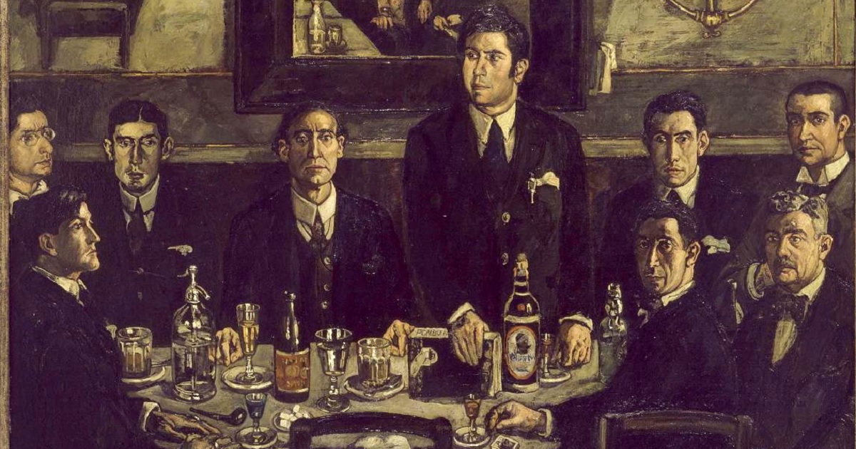 La tertulia del Café de Pombo, 1920, de José Solana (Fuente: Museo Reina Sofía)