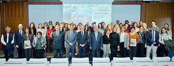 Imagen de los representantes de Fundación Ibercaja en la presentación del evento