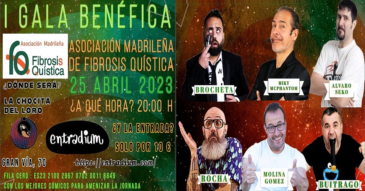 Cartel de la I Gala Benéfica Asociación Madrileña Fibrosis Quística