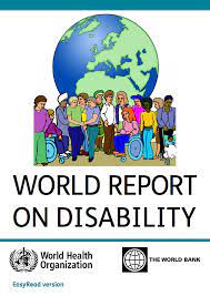Portada del libro WORLD REPORT ON DISABILITY, sobre el Informe mundial sobre la discapacidad