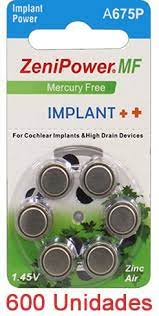 Pilas Zenipower 675P Implante Coclear (Sin Mercurio)