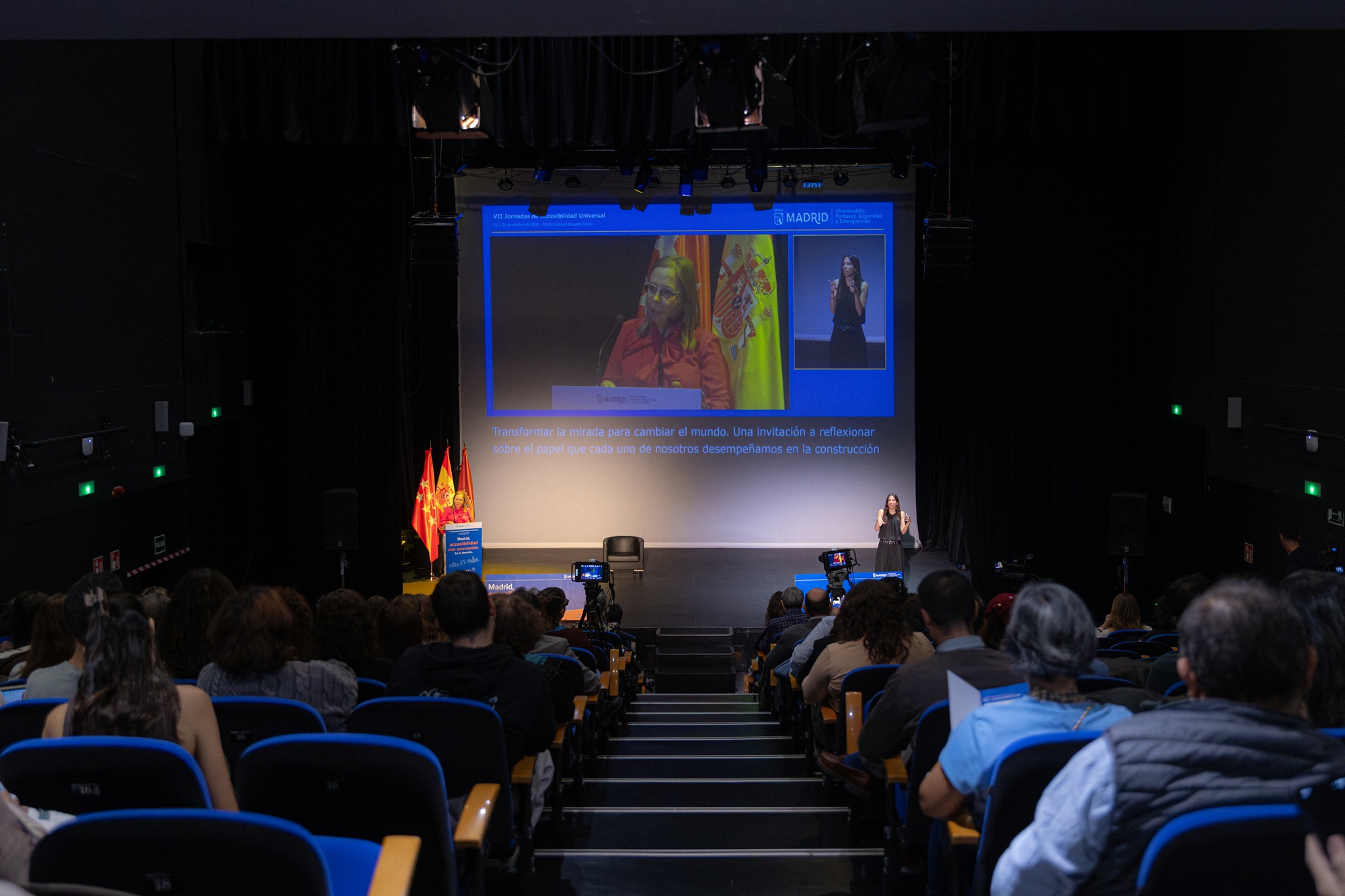 Celebración de las Jornadas de Accesibiidad de Madrid en el salón de actos del centro cultural