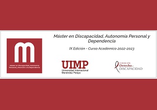 Banner del IX Máster en Discapacidad, Autonomía Personal y Dependencia