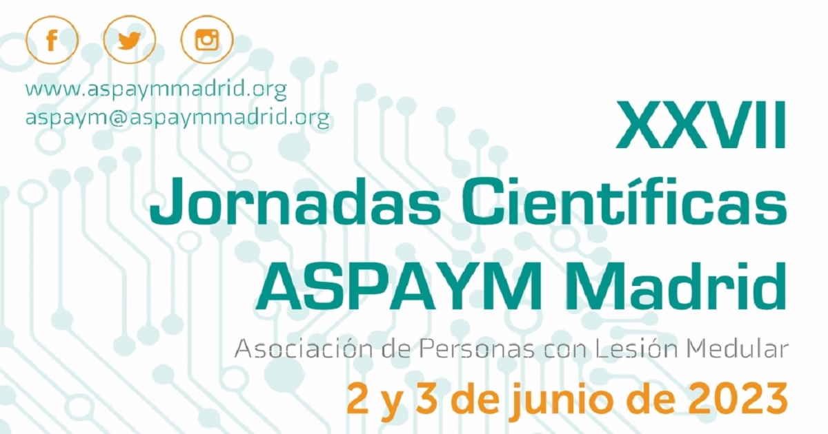 Banner de las XXVII Jornadas Científicas de ASPAYM Madrid