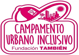 Banner del Campamento Urbano Inclusivo de la Fundación También 
