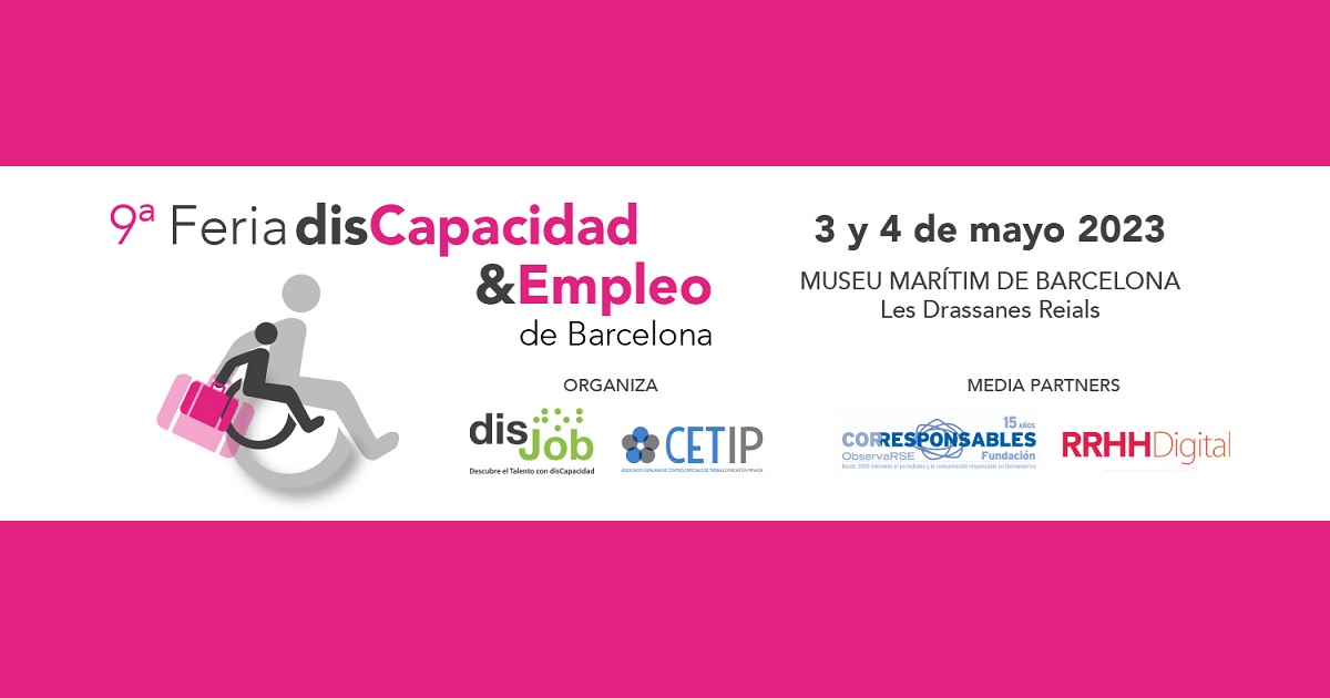 Banner de la 9ª Feria disCapacidad & Empleo de Barcelona