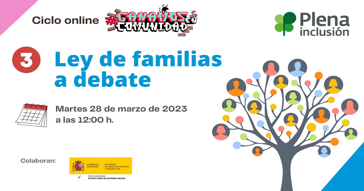 Banner del Ciclo ‘Ganamos en Comunidad’. Seminario 3. Ley de familias a debate