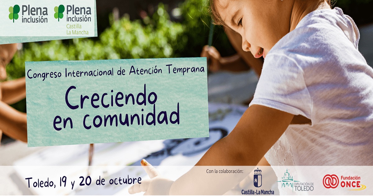 Banner del Congreso Internacional de Atención Temprana: Creciendo en Comunidad, de Plena inclusión España