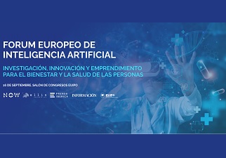 Banner del I Fórum Europeo de Inteligencia Artificial para la Salud, el Bienestar y la Inclusión de las personas