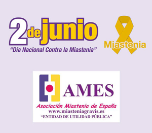 Banner del Día Nacional contra la Miastenia Gravis de AMES