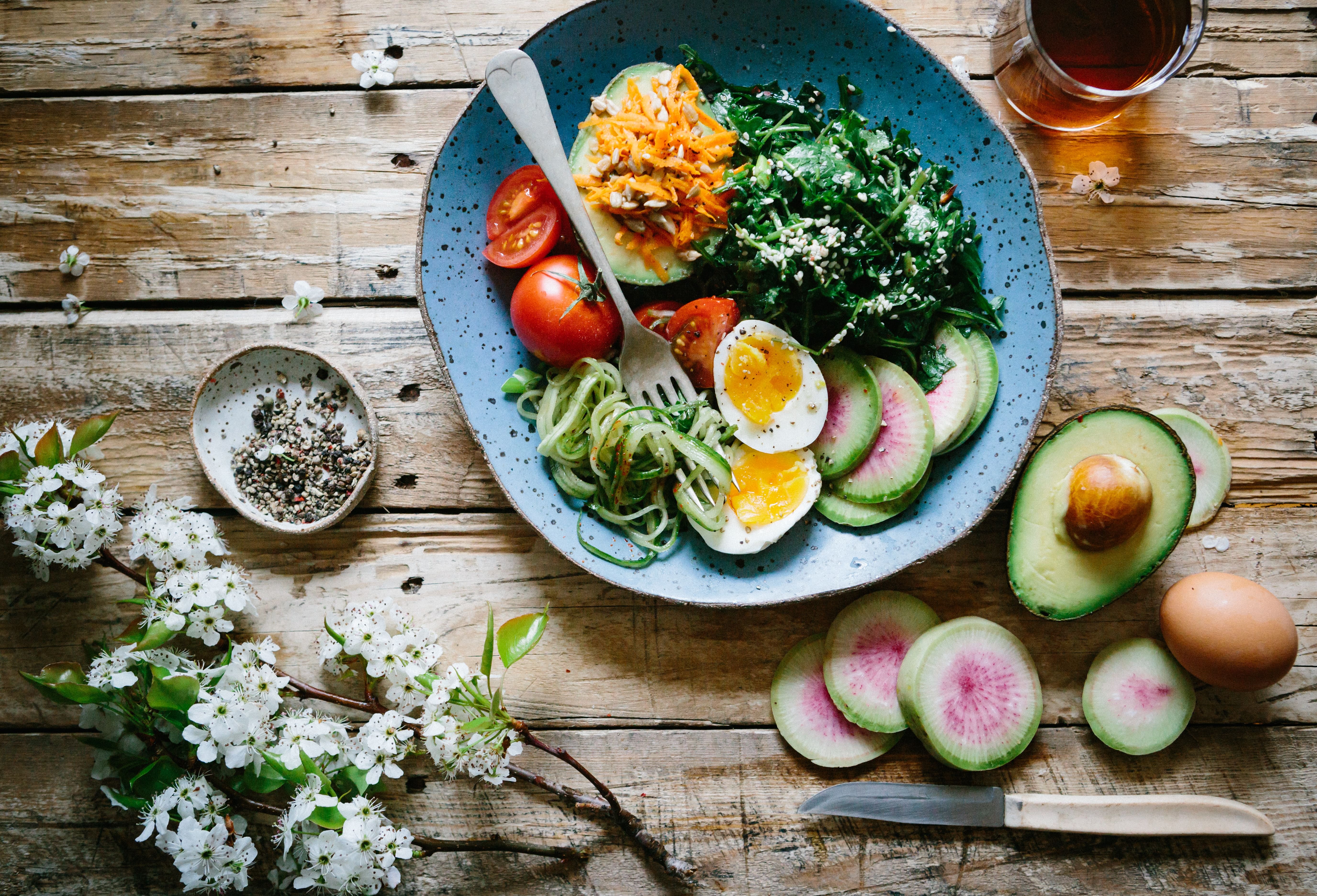 ´representación de alimentos saludables