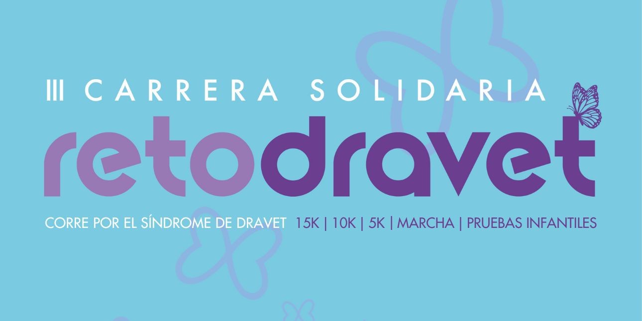 Cartel III Carrera solidaria retodravet "corre por el síndrome de dravet" 15k, 10k, 5k, marcha y pruebas infantiles son las modalidades que hay