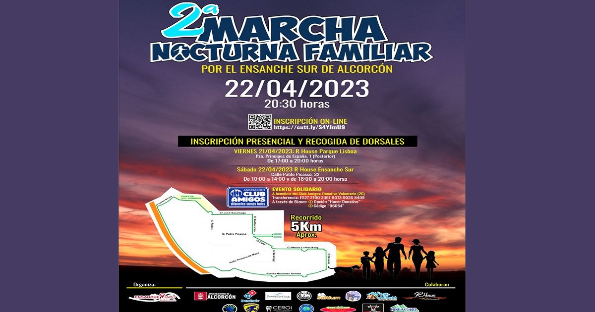 Cartel de la marcha solidaria ‘Ensanche Sur’ de Alcorcón (Fuente: Ayuntamiento de Alcorcón)