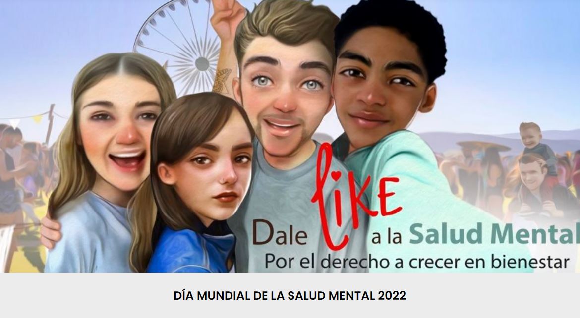 cártel con el lema del día mundial de la salud mental