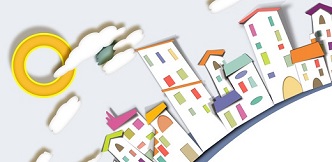 Silueta edificios de colores, dónde vivir, a veces es un reto