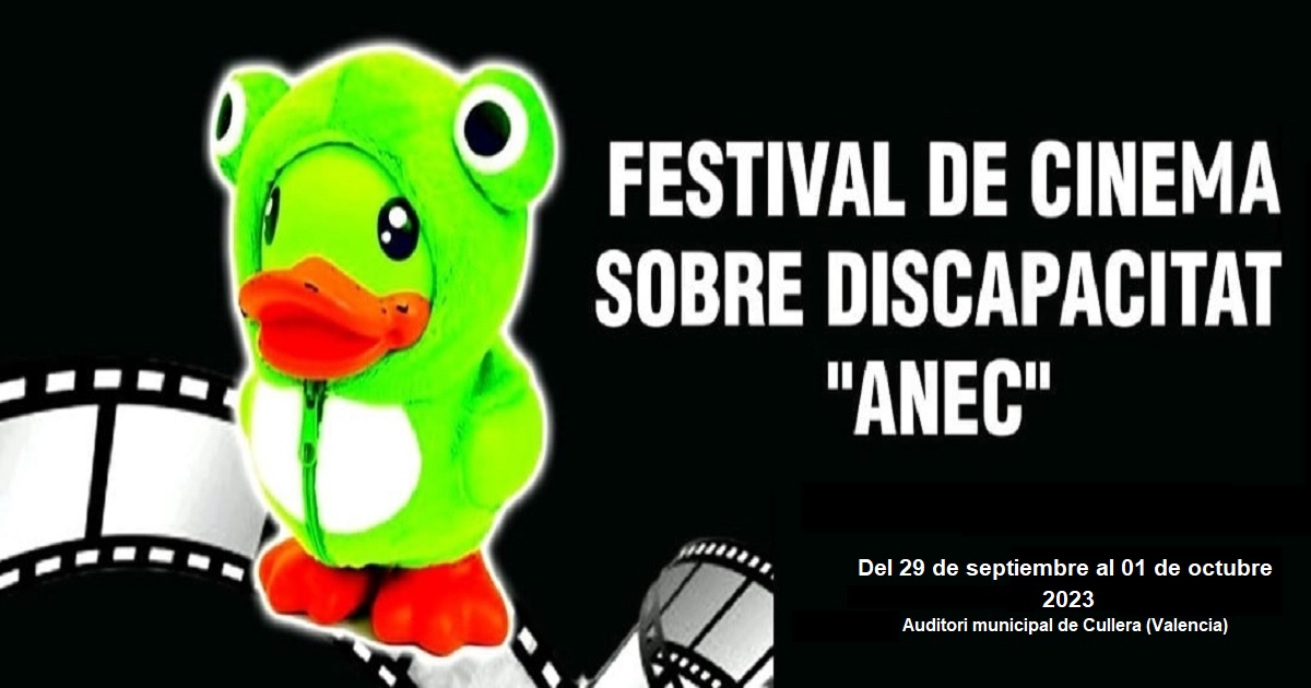 Banner del FESTIVAL INTERNACIONAL DE CINE SOBRE LA DISCAPACIDAD ÀNEC 2023