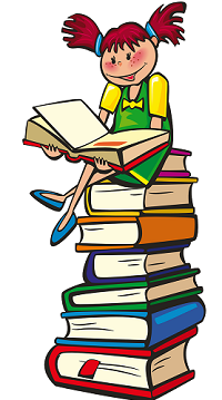 Niña encima de unos libros (pixabay)
