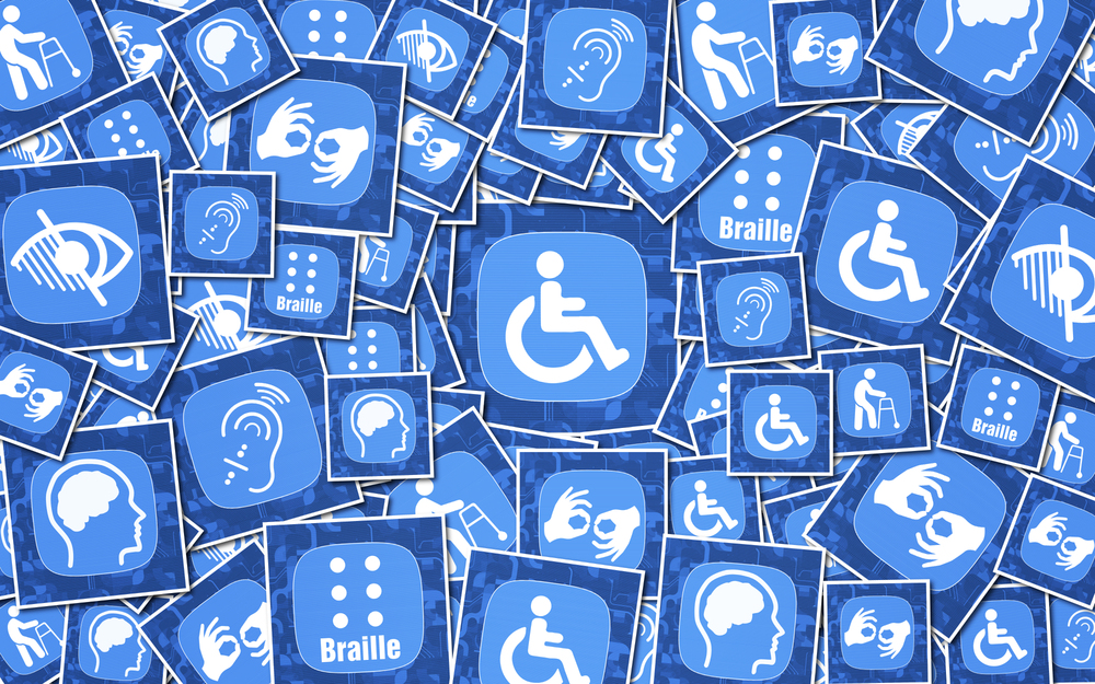 Iconos de distintos tipos de discapacidad: visual, auditiva, física, etc.