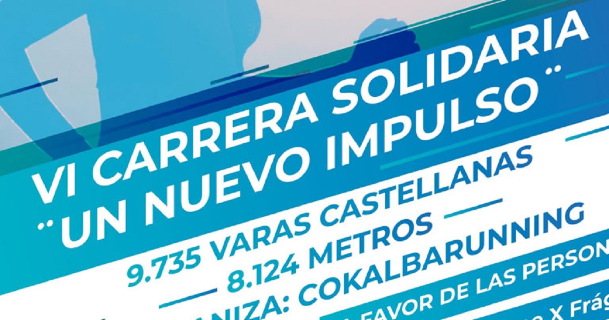 Detalle del cartel de la VI Carrera Solidaria Un Nuevo Impulso