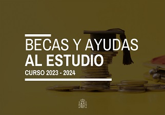 Banner Oficial de las Becas y Ayudas al Estudio - Curso 2023/2024 (Fuente: Gobierno de España)