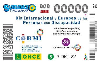Cupón con motivo del Día Internacional y Europeo de las Personas con Discapacidad