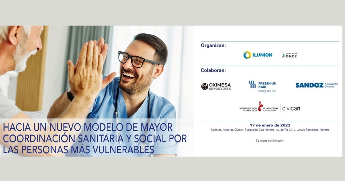 Banner de la JORNADA ‘Hacia un nuevo modelo de mayor coordinación sanitaria y social por las personas mas vulnerables’ del Grupo Social ONCE-Ilunion