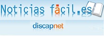 Banner con el texto: Noticias Fácil  del Portal Discapnet para la guía de lectura fácil