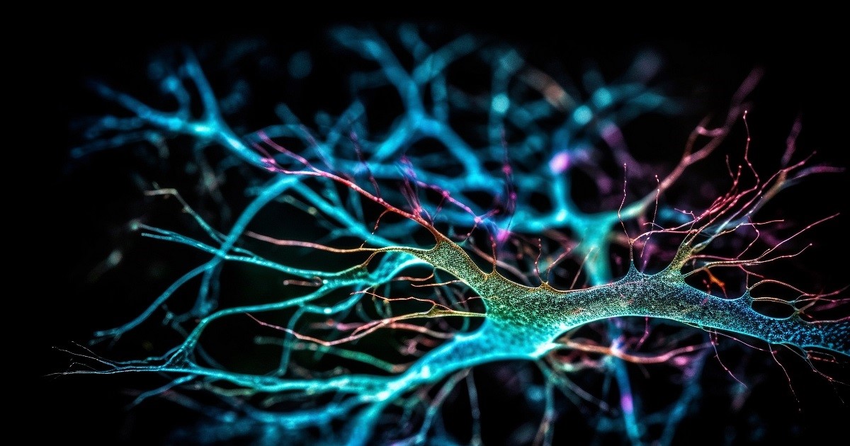 células nerviosas que brillan intensamente se comunican a través de conexiones sinápticas. neurotransmisores